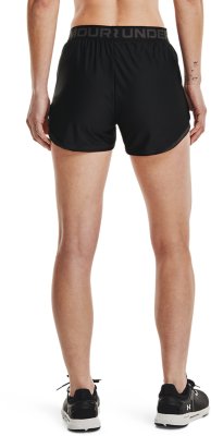 UNDER ARMOUR HEAT GEAR WOMEN’S PLAY UP 2.0 RUNNING SHORTS BLACK WHITE LARGE NWOT